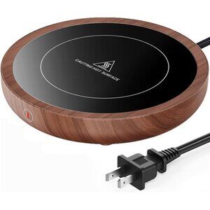 Coffee Mug Warmer Electric Cup Warmer 36W Desk Heater 3 Temp Auto Off Wood Gift